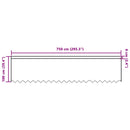 Lace Gardin med gardiner Blomstret Hvid 100x750cm Polyester
