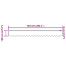 Lace Gardin med gardiner Blomstret Hvid 120 x 750 cm Polyester