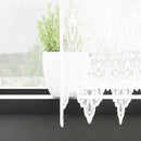 Lace Gardin med gardiner Blomstret Hvid 240x750cm Polyester