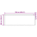 Lace Gardin med gardiner Blomstret Hvid 260x750cm Polyester