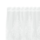 Lace Gardin med gardiner Blomstret Hvid 200 x 900 cm Polyester