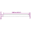 Lace Gardin med gardiner Blomstret Hvid 120 x 1200 cm Polyester