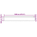 Lace Gardin med gardiner Blomstret Hvid 180 x 1200 cm Polyester