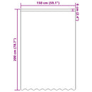 Lace Gardin med gardiner Blomstret Hvid 200 x 150 cm Polyester
