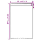 Lace Gardin med gardiner Blomstret Hvid 240 x 150 cm Polyester