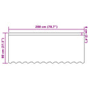 Lace Gardin med gardiner Blomstret Hvid 80 x 200 cm Polyester