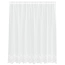 Lace Gardin med gardiner Blomstret Hvid 140 x 200 cm Polyester
