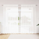 Lace Gardin med gardiner Blomstret Hvid 200 x 200 cm Polyester