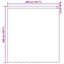 Lace Gardin med gardiner Blomstret Hvid 200 x 200 cm Polyester