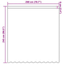 Lace Gardin med gardiner Blomstret Hvid 245 x 200 cm Polyester
