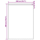 Lace Gardin med gardiner Blomstret Hvid 280 x 200 cm Polyester