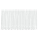 Lace Gardin med gardiner Blomstret Hvid 120 x 300 cm Polyester