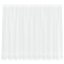 Lace Gardin med gardiner Blomstret Hvid 160 x 300 cm Polyester