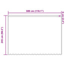 Lace Gardin med gardiner Hvid 300 x 245 cm Polyester
