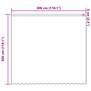 Lace Gardin med gardiner Blomstret Hvid 300 x 300 cm Polyester