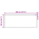 Lace Gardin med gardiner Blomstret Hvid 140 x 400 cm Polyester
