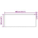 Lace Gardin med gardiner Blomstret Hvid 160 x 400 cm Polyester