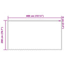 Lace Gardin med gardiner Blomstret Hvid 200 x 400 cm Polyester