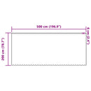 Lace Gardin med gardiner Blomstret Hvid 200 x 500 cm Polyester