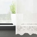 Lace Gardin med gardiner Blomstret Hvid 220 x 500 cm Polyester