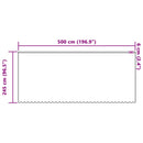 Lace Gardin med gardiner Blomstret Hvid 245 x 500 cm Polyester