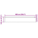 Lace Gardin med gardiner Blomstret Hvid 120 x 600 cm Polyester