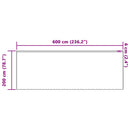 Lace Gardin med gardiner Blomstret Hvid 200 x 600 cm Polyester