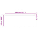 Lace Gardin med gardiner Blomstret Hvid 220 x 600 cm Polyester