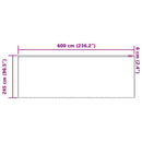 Lace Gardin med gardiner Blomstret Hvid 245 x 600 cm Polyester