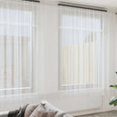 Lace Gardin med gardiner Blomstret Hvid 280 x 600 cm Polyester