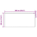Lace Gardin med gardiner Blomstret Hvid 280 x 600 cm Polyester