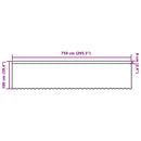 Lace Gardin med gardiner Hvid 750 x 100 cm Polyester