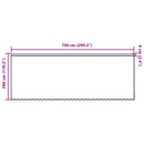 Lace Gardin med gardiner Blomstret Hvid 280 x 750 cm Polyester
