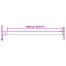 Lace Gardin med gardiner Blomstret Hvid 80 x 1200 cm Polyester