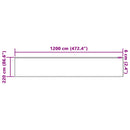 Lace Gardin med gardiner Blomstret Hvid 220 x 1200 cm Polyester