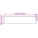 Lace Gardin med gardiner Blomstret Hvid 260 x 1200 cm Polyester