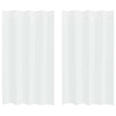 Voile Gardin 2 stk. Hvid 175 x 140 cm Polyester