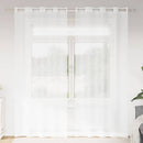 Voile Gardin 2 stk. Hvid 260 x 140 cm Polyester