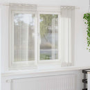 Voile Gardin 2 stk. Creme 175 x 140 cm Polyester