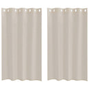 Voile Gardin 2 stk. Sandfarvet 175 x 140 cm Polyester