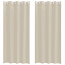 Voile Gardin 2 stk. Sandfarvet 245 x 140 cm Polyester
