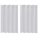 Voile Gardin 2 stk. Lysegrå 140 x 140 cm Polyester