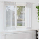 Voile Gardin 2 stk. Lysegrå 175 x 140 cm Polyester
