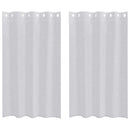 Voile Gardin 2 stk. Lysegrå 175 x 140 cm Polyester