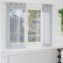 Voile Gardin 2 stk. Mørkegrå 175 x 140 cm Polyester
