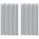Voile Gardin 2 stk. Mørkegrå 175 x 140 cm Polyester