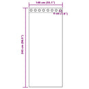 Voile Gardin med gardiner 2 pcs Mørkegrå 245 x 140 cm Polyester