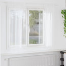 Voile Gardin med gardiner 2 pcs Hvid 175 x 140 cm Polyester