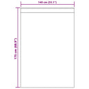 Voile Gardin med gardiner 2 pcs Hvid 175 x 140 cm Polyester