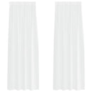 Voile Gardin med gardiner 2 pcs Hvid 225 x 140 cm Polyester